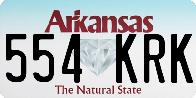 AR license plate 554KRK