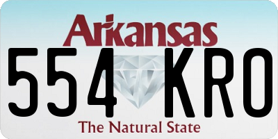 AR license plate 554KRO