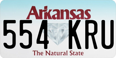 AR license plate 554KRU
