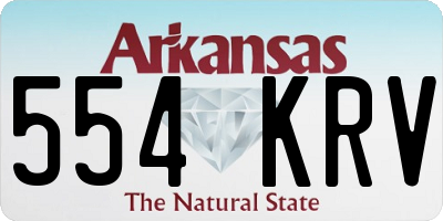 AR license plate 554KRV