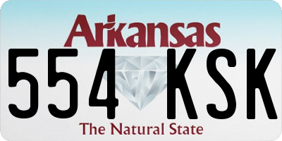AR license plate 554KSK