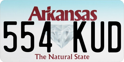 AR license plate 554KUD