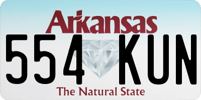 AR license plate 554KUN