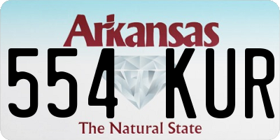 AR license plate 554KUR