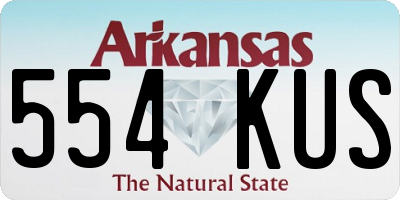 AR license plate 554KUS