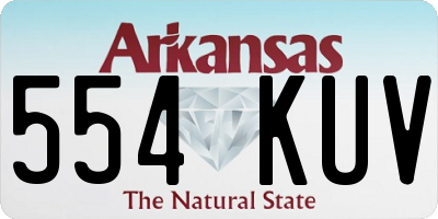 AR license plate 554KUV