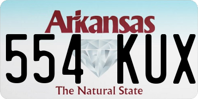 AR license plate 554KUX