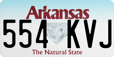 AR license plate 554KVJ