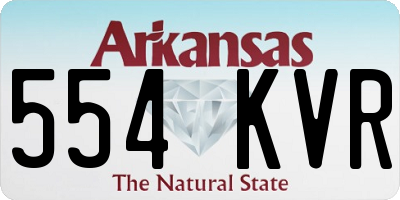 AR license plate 554KVR