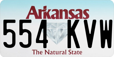 AR license plate 554KVW