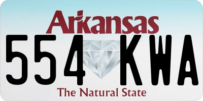 AR license plate 554KWA