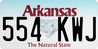 AR license plate 554KWJ