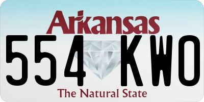 AR license plate 554KWO