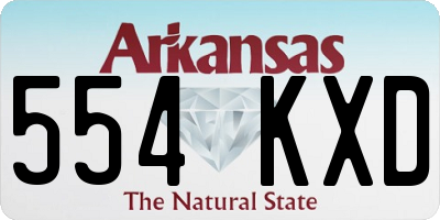 AR license plate 554KXD