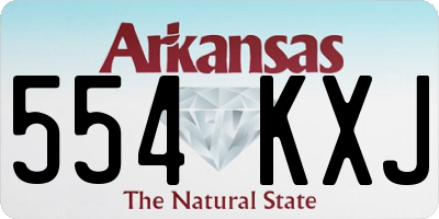 AR license plate 554KXJ