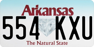 AR license plate 554KXU