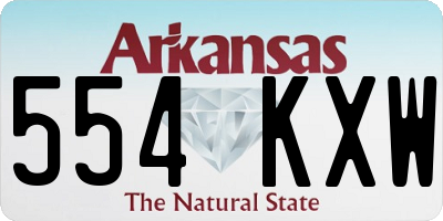AR license plate 554KXW