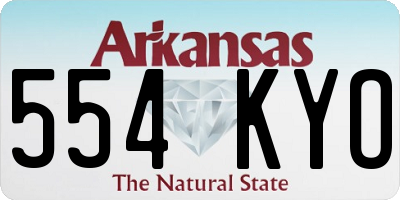 AR license plate 554KYO