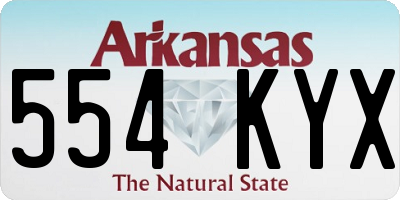 AR license plate 554KYX
