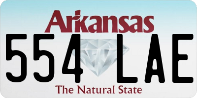 AR license plate 554LAE
