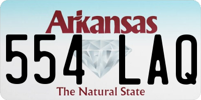 AR license plate 554LAQ