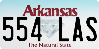 AR license plate 554LAS