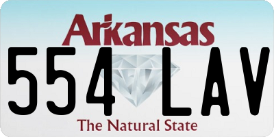 AR license plate 554LAV