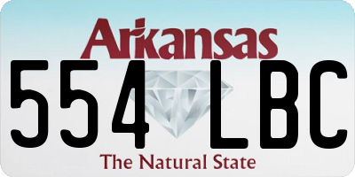 AR license plate 554LBC