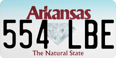 AR license plate 554LBE