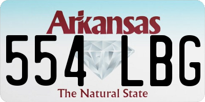 AR license plate 554LBG