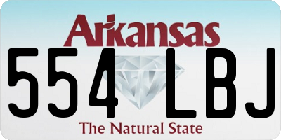 AR license plate 554LBJ