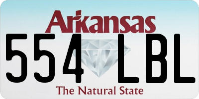 AR license plate 554LBL