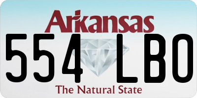 AR license plate 554LBO