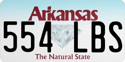 AR license plate 554LBS