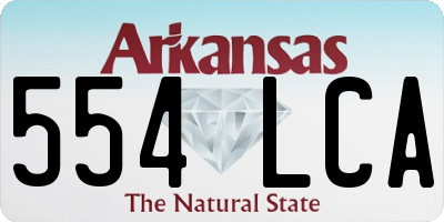 AR license plate 554LCA
