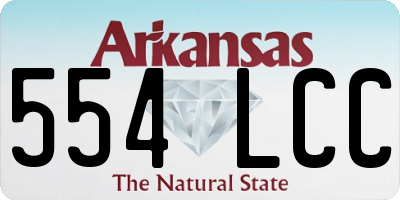 AR license plate 554LCC