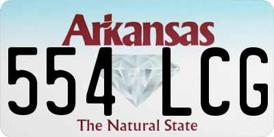 AR license plate 554LCG