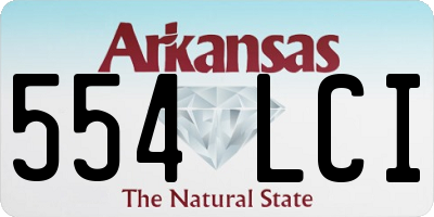 AR license plate 554LCI