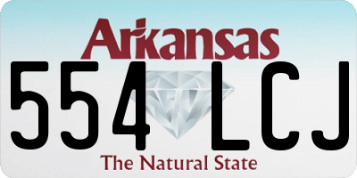 AR license plate 554LCJ