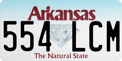 AR license plate 554LCM