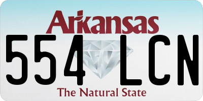 AR license plate 554LCN