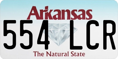 AR license plate 554LCR