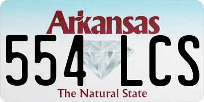 AR license plate 554LCS