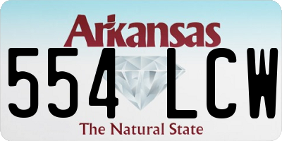 AR license plate 554LCW