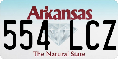 AR license plate 554LCZ