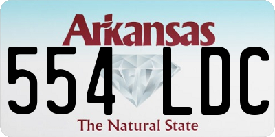 AR license plate 554LDC
