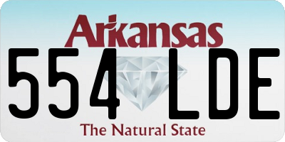 AR license plate 554LDE