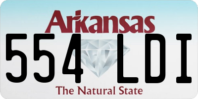 AR license plate 554LDI