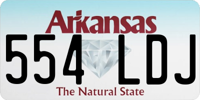 AR license plate 554LDJ