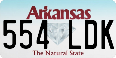 AR license plate 554LDK
